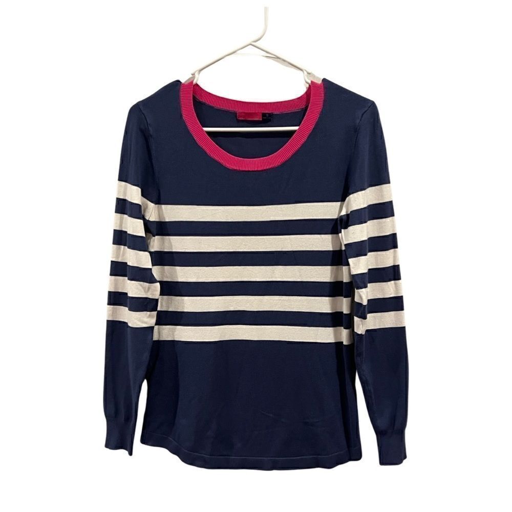 Ava striped Lightweight Crew Neck Sweater Size S